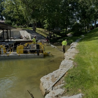 Auger down, mid-operation